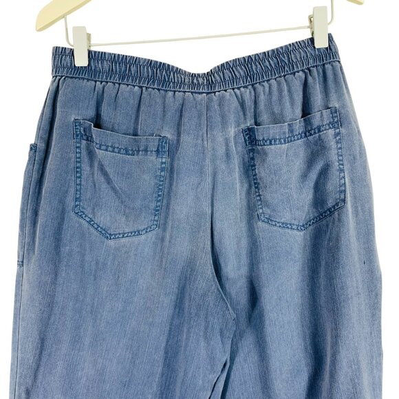 utility joggers travel pants loose fit pull on grey  cuffed sz 6 Jones New York - Picture 10 of 14